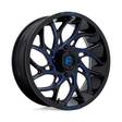 D778 RUNNER UTV GLOSS BLACK MILLED CANDY BLUE 7x18 4/156 ET13 CB132.0 60° - Alumiinivanteet - 326293 - 1