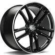 Invention Black Glossy Lip Polished 11x21 5/112 ET49 CB66.5 60° - Alumiinivanteet - 314343 - 1