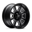 PA64 GUNNER SATIN BLACK MILLED 9x17 5/127 ET-6 CB71,5 60° - Alumiinivanteet - 329153 - 1