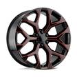 PR176 GLOSS BLACK RED MILLED 10x26 6/139,7 ET24 CB78.1 60° - Alumiinivanteet - 292983 - 1