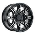 SLINGSHOT GLOSS BLACK W/ MACHINED FACE 9x18 6/139,7 ET18 CB112,1 60° - Alumiinivanteet - 328973 - 1