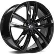Stuttgart Black Glossy 8x18 5/112 ET45 CB57.1 60° - Alumiinivanteet - 313653 - 1