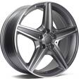 Superior Anthracite Front Polished 8x18 5/112 ET45 CB66.5 60° - Alumiinivanteet - 313503 - 1