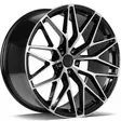 GLORY Black Front Polished 10x22 5/130 ET48 CB71.6 60° - Alumiinivanteet - 373223 - 1