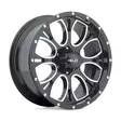 GLOSS BLACK MACHINED & MILLED 9x17 5/127 ET-12 CB78,3 60° - Alumiinivanteet - 360013 - 1