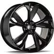 Luxury Black Glossy 9,5x21 5/112 ET25 CB66.5 60° - Alumiinivanteet - 354473 - 1