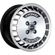 RONAL R10 TURBO Black Front Cut 7x15 4/100 ET28 CB68.0 60° - Alumiinivanteet - 344693 - 1