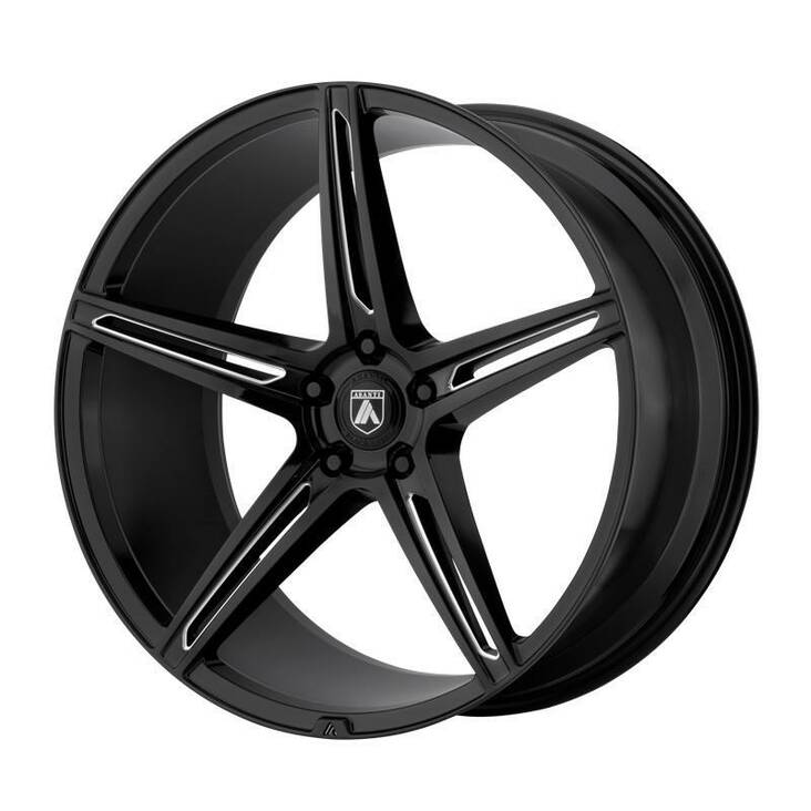 AB22 Gloss Black Milled 9x22 5/112 ET14 CB72,6 60° - Alumiinivanteet - 237903 - 1