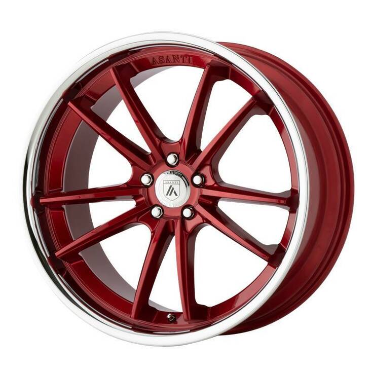 AB23 Candy Red With Chrome Lip 10,5x22 5/112 ET35 CB72,6 60° - Alumiinivanteet - 237923 - 1