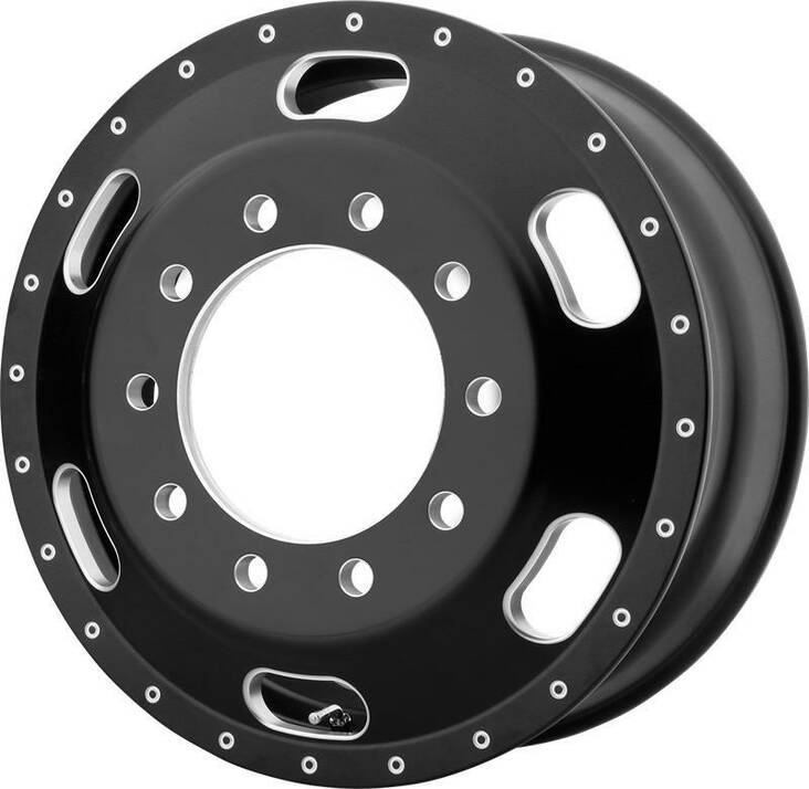 AO402 Satin Black Milled - Inner 8,25x5 10/285,75 ET145 CB220,1 60° - Alumiinivanteet - 277403 - 1