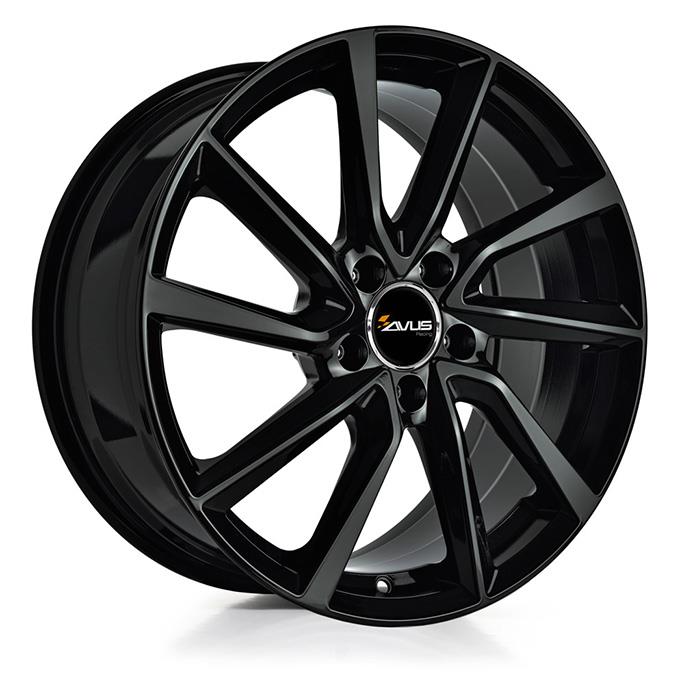 AVUS AC-518 Black 8x19 5/112 ET47 CB66,6 R14 - Alumiinivanteet - 269093 - 1