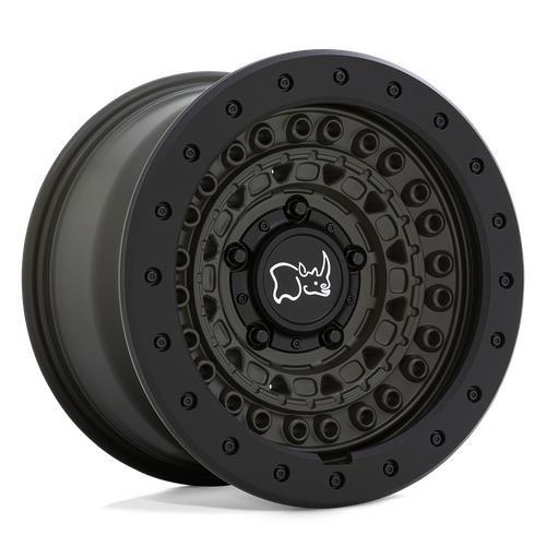BARRICADE OLIVE DAB GREEN W/ BLACK ROCK GUARD 8,5x17 5/114,3 ET-18 CB76,1 60° - Alumiinivanteet - 294403 - 1
