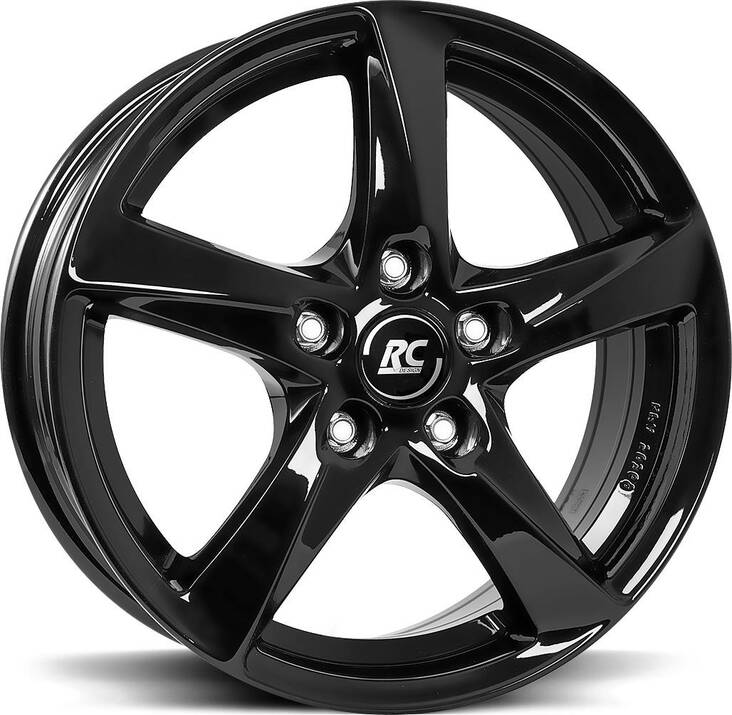 BROCK RC30 Shiny Black 6x15 5/112 ET43 CB57.1 R13 - Alumiinivanteet - 28053 - 1