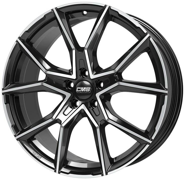 CMS C33 Diamond Black Gloss 8,5x20 5/112 ET30 CB66,5 R14 - Alumiinivanteet - 303943 - 1