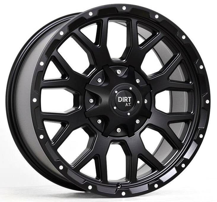 D357 Flatblack milled rivets 8,5x17 8/180 ET10 CB125.1 60° - Alumiinivanteet - 317393 - 1