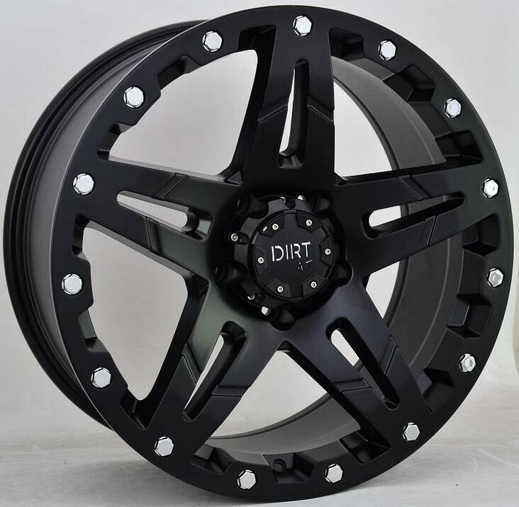 D66 Flatblack. 9x18 6/114,3 ET25 CB66.1 60° - Alumiinivanteet - 35623 - 1
