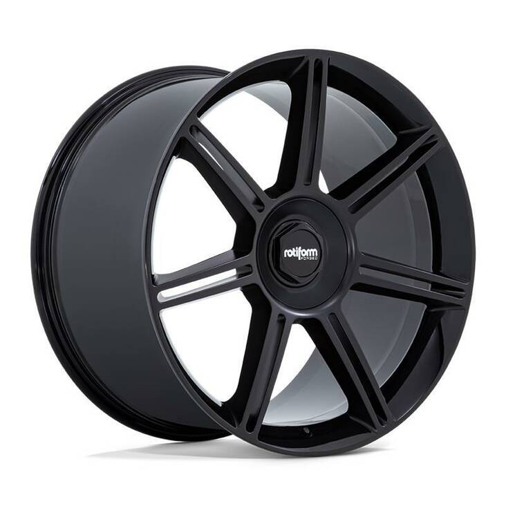 FRA GLOSS BLACK W/ M-BLACK SPOKES 10x22 5/130 ET56 CB71.5 60° - Alumiinivanteet - 323003 - 1