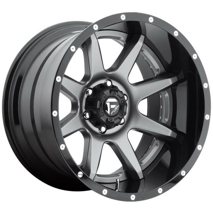 FT238 MATTE GUN METAL BLACK LIP 12x22 5/127 ET-44 CB78,1 60° - Alumiinivanteet - 252513 - 1