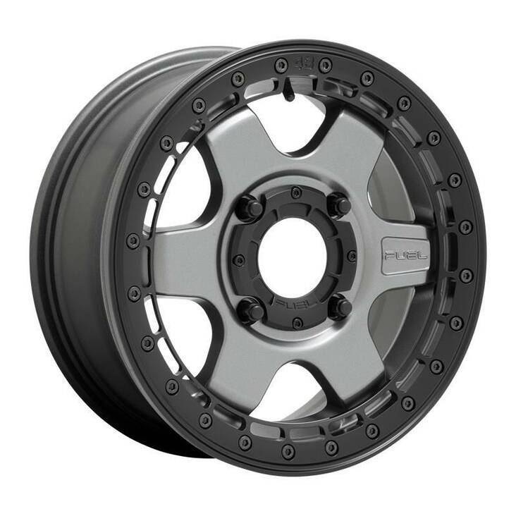 FV923 Matte Gun Metal With Black Ring 6x15 4/156 ET38 CB132,0 60° - Alumiinivanteet - 279613 - 1