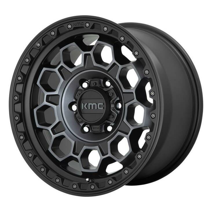 KM545 Satin Black With Gray Tint 9x17 5/127 ET18 CB71,5 60° - Alumiinivanteet - 270563 - 1