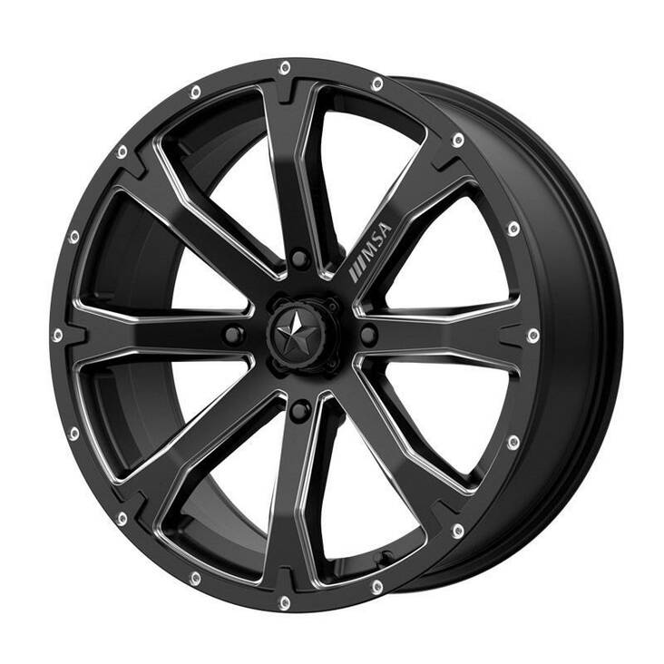 MA42 Satin Black Milled 7x14 4/156 ET10 CB132.0 60° - Alumiinivanteet - 273703 - 1