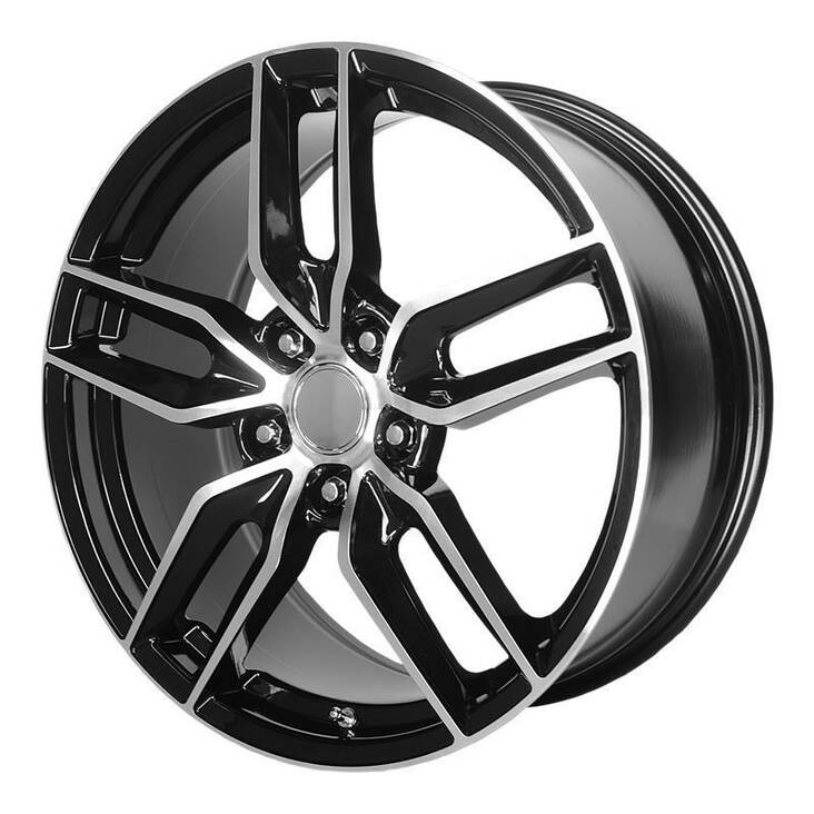 PR160 Gloss Black with Machined Spokes 9,5x18 5/120,65 ET56 CB70,3 60° - Alumiinivanteet - 280523 - 1