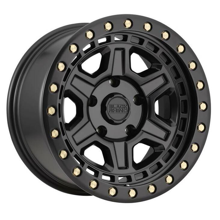 RENO MATTE BLACK W/ BRASS BOLTS 9x17 5/139,7 ET0 CB78,1 60° - Alumiinivanteet - 329243 - 1