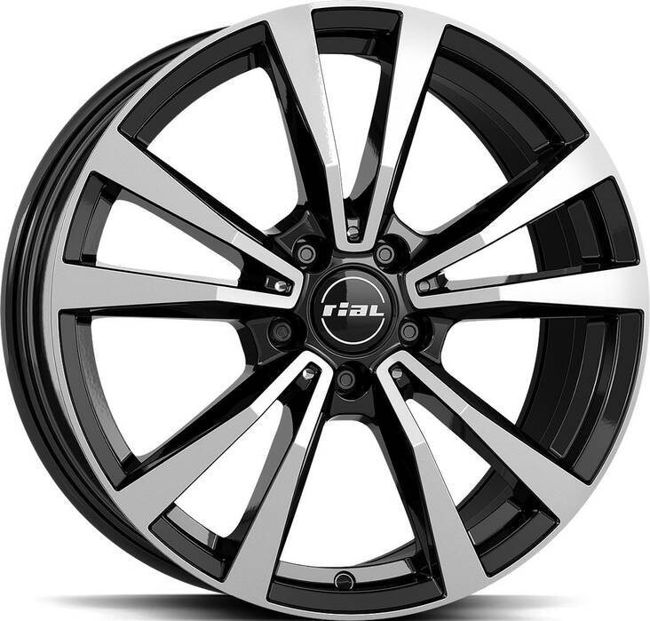 RIAL M12X Diam Black Pol 8x19 5/112 ET34 CB66.6 R14 - Alumiinivanteet - 261313 - 1