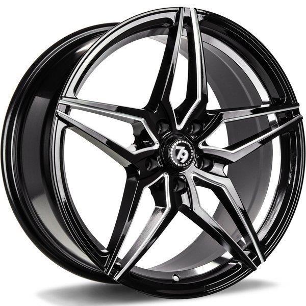 SV-A Black glossy window inner lip 8x18 5/114,3 ET40 CB73,1 60° - Alumiinivanteet - 313943 - 1