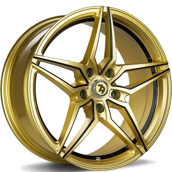 SV-A Gold Black lip milled black 9x18 5/112 ET40 CB66,6 60° - Alumiinivanteet - 314003 - 1