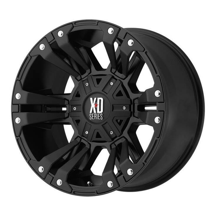 XD822 Matte Black 9x18 6/135/139,7 ET18 CB106,2 60° - Alumiinivanteet - 240963 - 1
