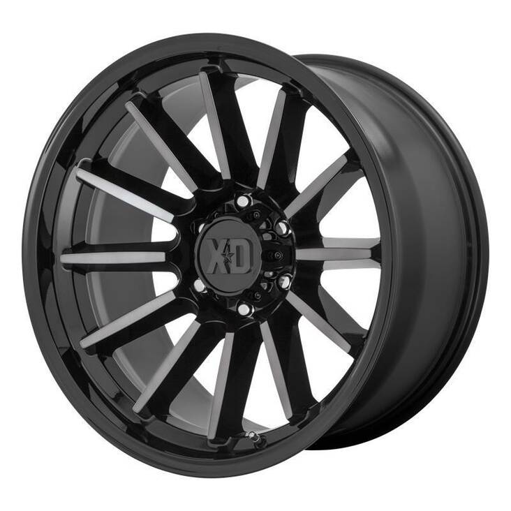 XD855 LUXE GLOSS BLACK MACHINED W/ GRAY TINT 9x17 6/120 ET18 CB66,9 60° - Alumiinivanteet - 327863 - 1