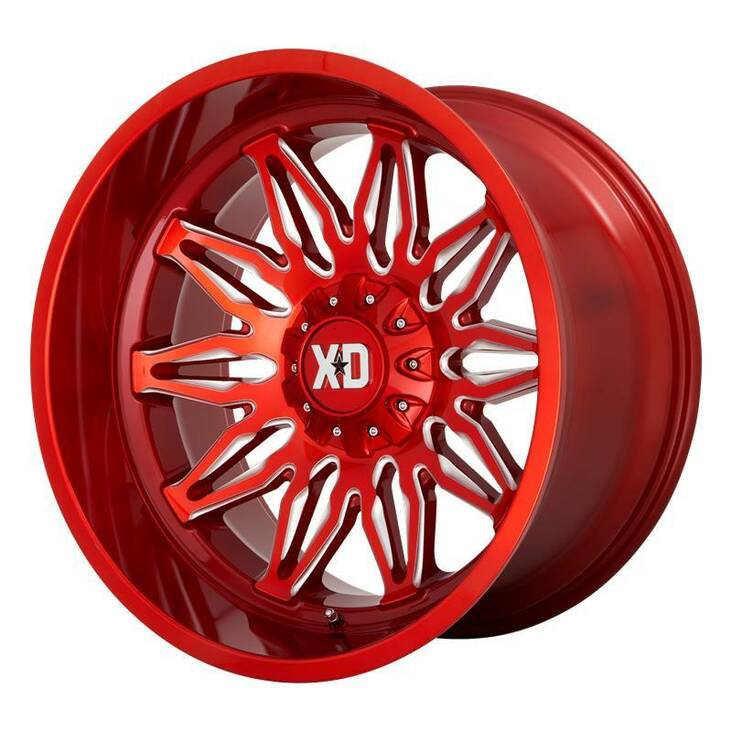 XD859 Candy Red Milled 12x22 6/135/139,7 ET-44 CB106,1 60° - Alumiinivanteet - 272673 - 1