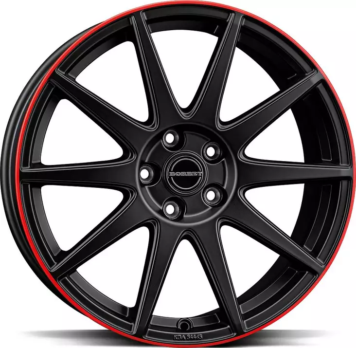 BORBET GTX Black Matt Rim Red 8x19 5/114,3 ET50 CB72.5 60° - Alumiinivanteet - 355733 - 1