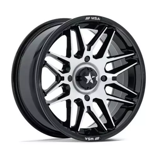M52 RADAR UTV GLOSS BLACK MACHINED 7x14 5/114,3 ET10 CB72.6 60° - Alumiinivanteet - 369313 - 1