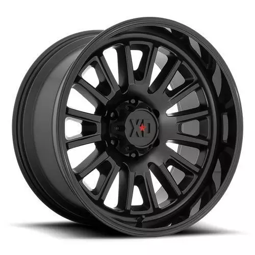 XD864 ROVER SATIN BLACK W/ GLOSS BLACK LIP 10x20 8/165,1 ET-18 CB125,1 60° - Alumiinivanteet - 281013 - 1