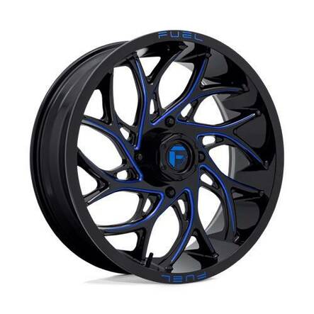 D778 RUNNER UTV GLOSS BLACK MILLED CANDY BLUE 7x18 4/137 ET13 CB110.1 60° - Alumiinivanteet - 326294 - 1