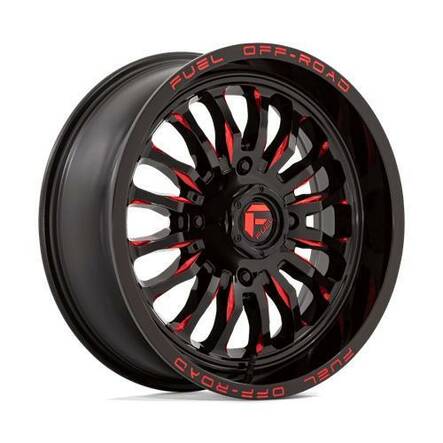 D822 ARC UTV GLOSS BLACK MILLED RED 7x18 4/137 ET13 CB110.1 60° - Alumiinivanteet - 326504 - 1