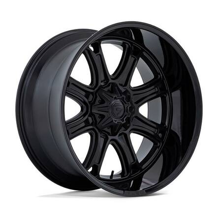 DARKSTAR MATTE BLACK W/ GLOSS BLACK LIP 10x20 5/127/139,7 ET-18 CB87.1 60° - Alumiinivanteet - 320504 - 1