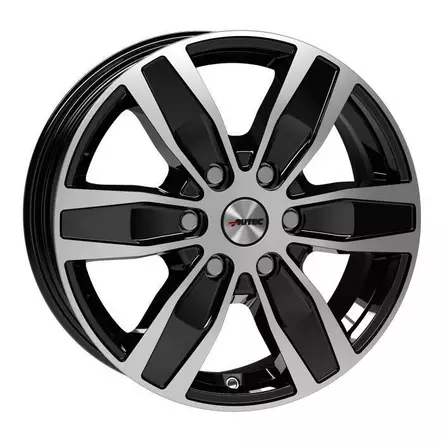 Quantro 6 Black Polished 7x17 6/120 ET45 60° - Alumiinivanteet - 360624 - 1