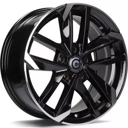 Rennes Black Front Polished 6,5x15 4/108 ET25 CB65.1 60° - Alumiinivanteet - 354464 - 1