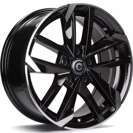 Rennes Black Front Polished 6,5x15 4/108 ET25 CB65.1 60° - Alumiinivanteet - 354464 - 2