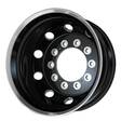 AO404 Satin Black With Polished Lip - Rear Outer 14x5 10/285,75 ET-165 CB220,1 60° - Alumiinivanteet - 280514 - 1
