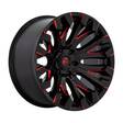 D829 QUAKE GLOSS BLACK MILLED RED TINT 9x18 8/165,1 ET1 CB125,1 60° - Alumiinivanteet - 328904 - 1