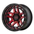 KM540 RECON GLOSS BLACK MACHINED W/ RED TINT 8,5x17 5/127 ET18 CB71,5 60° - Alumiinivanteet - 319994 - 1