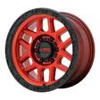 KM544 Candy Red With Black Lip 9x18 5/127 ET18 CB71,5 60° - Alumiinivanteet - 277094 - 1