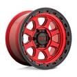 KM548 CHASE CANDY RED W/ BLACK LIP 9x18 8/170 ET18 CB125,1 60° - Alumiinivanteet - 329024 - 1