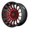 MO807 GLOSS BLACK MACHINED W/ RED TINT 12x22 5/127 ET-44 CB71,5 60° - Alumiinivanteet - 280874 - 1