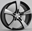 P28 Black machined face 10x22 5/130 ET45 CB71.6 60° - Alumiinivanteet - 216344 - 1
