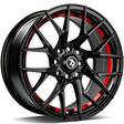 SCF-G Black glossy red inner lip 7x15 4/100/114,3 ET35 CB67,1 60° - Alumiinivanteet - 336274 - 1